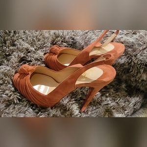 Christian Louboutin Pink Suede Stilletoes